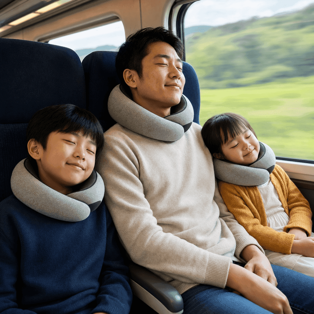 Happy FlyHugz travelers arriving rested