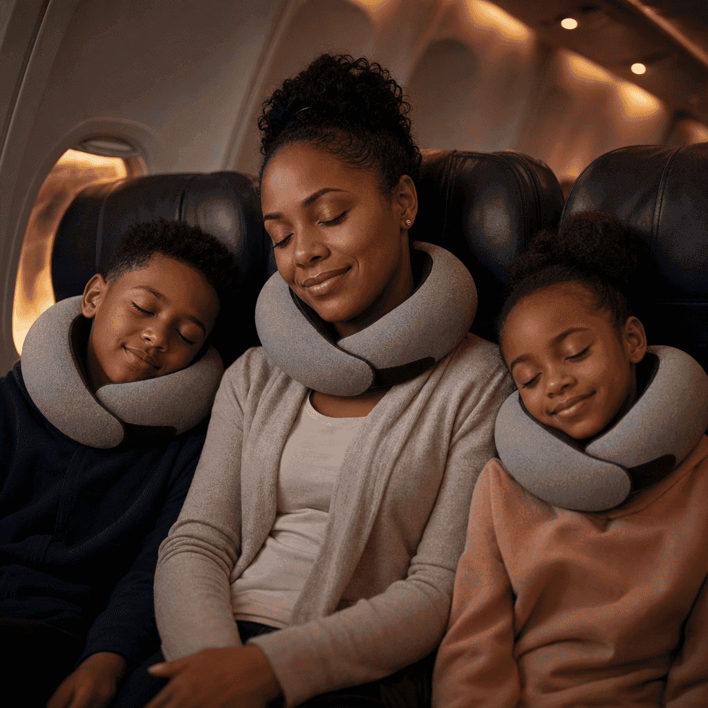 Happy FlyHugz travelers arriving rested