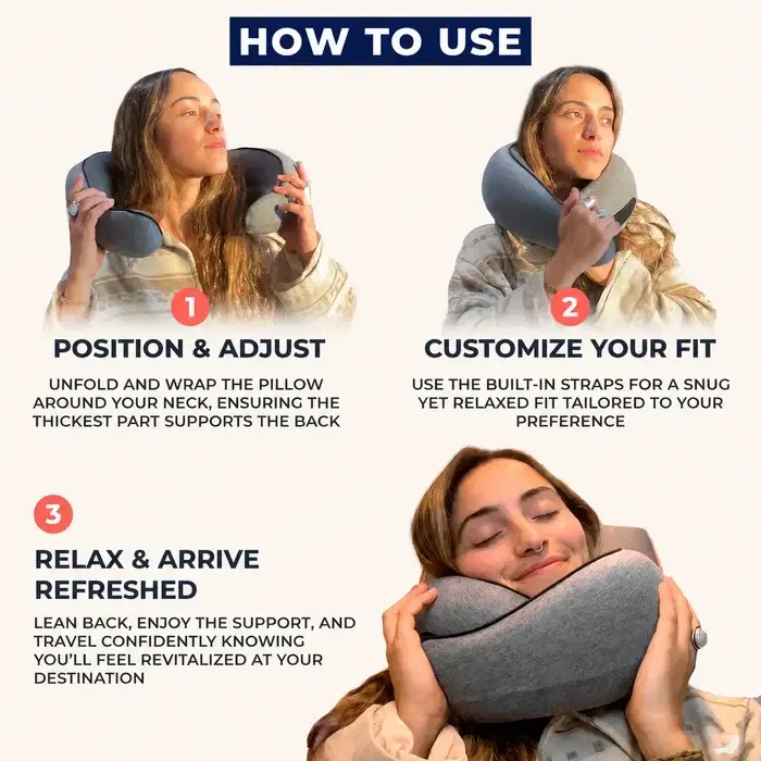 How to position, adjust, and relax with the FlyHugz® travel pillow